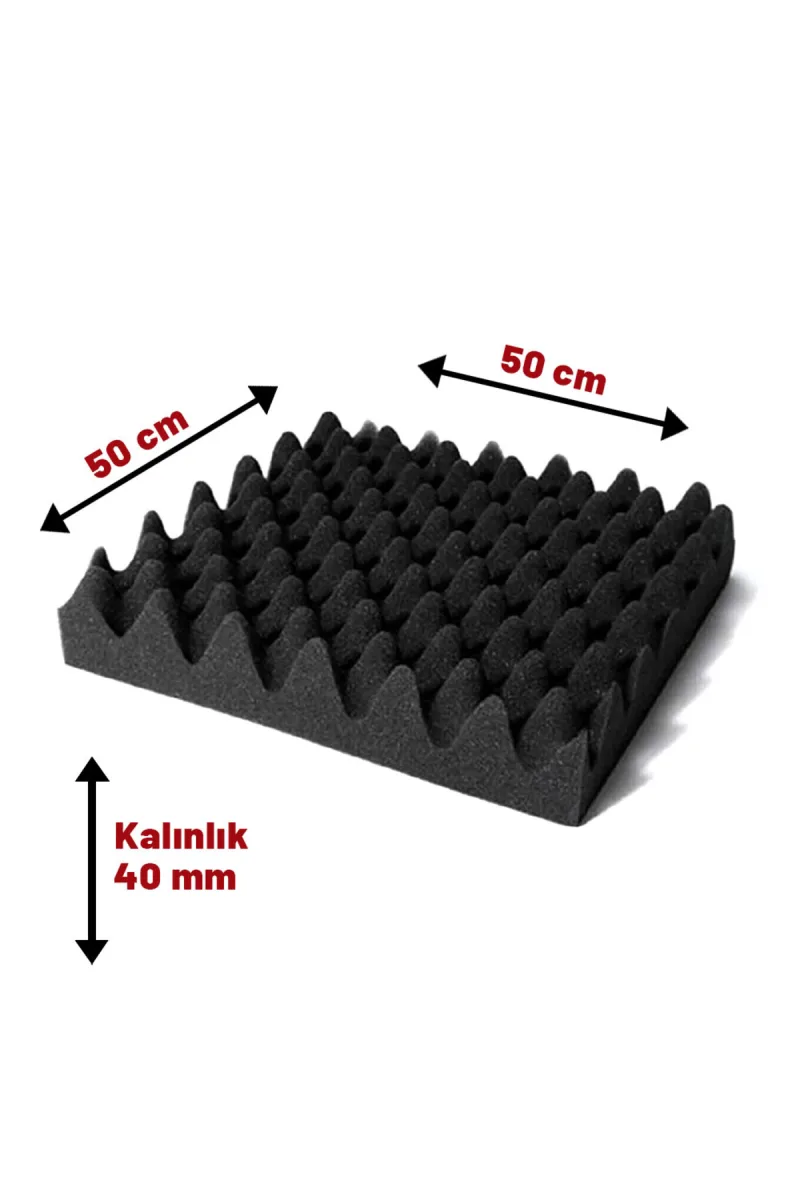 Ses Yalıtımı  Akustik Yanmaz yumurta Sünger (40 mm 50x50)