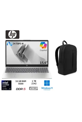 AI 15 Intel Core Ultra 5 225U 16GB 1TB SSD W11 PRO 15.6" D51E0EA Duddi Çanta
