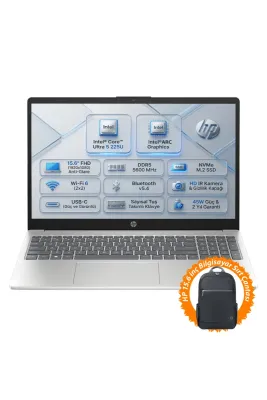 AI 15 Intel Core Ultra 5 225U 40GB 2TB SSD 15.6" FHD Windows 11 Pro Laptop D51E0EA 025 + Çanta