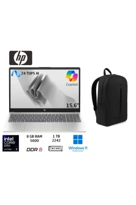 AI 15 Intel Core Ultra 5 225U 8GB 1TB SSD W11 PRO 15.6" D51E0EA Duddi Çanta