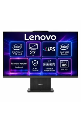 Ideacentre 27IRH9 Intel Core i7-13620H 8GB 512GB 27" IPS Windows 11 Siyah AIO Bilgisayar SM