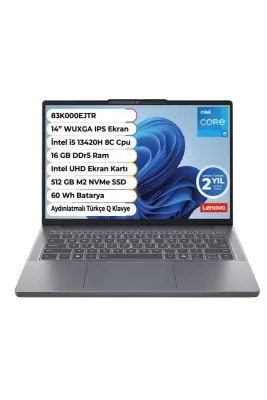 IDEAPAD Slim 3 14IRH10 Intel Core i5 13420H 16 GB 512 GB Ssd Freedos 14 İnç IPS 83K000EJTR