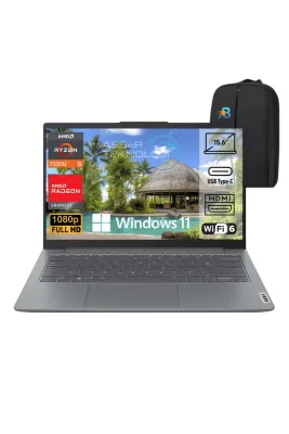 IdeaPad Slim 3 15AMN8 Ryzen 5 16GB 256GB SSD 15.6" W11P Notebook + Çanta
