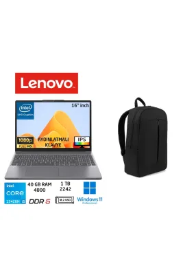 Ideapad Slim 3 16IRH10 IntelCore I5 13420H 40GB 1TB SSD W11 PRO 16” 83K20077TR Duddi Çanta