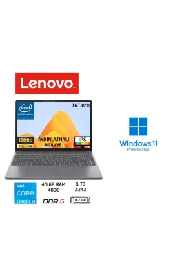 Ideapad Slim 3 16IRH10 IntelCore I5 13420H 40GB 1TB SSD W11 PRO 16” Wuxga 83K20077TR Duddi