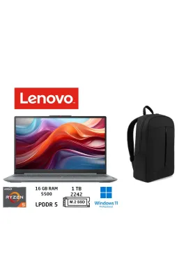 IdeaPad Slim 3 AMD Ryzen 5 7520U 16GB 1TB SSD W11PRO 15.6" FHD 82XQ00SFTX Duddi Çanta