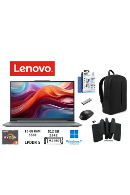 IdeaPad Slim 3 AMD Ryzen 5 7520U 16GB 512GB SSD W11PRO 15.6" FHD 82XQ00SFTX Duddi Çanta+++++