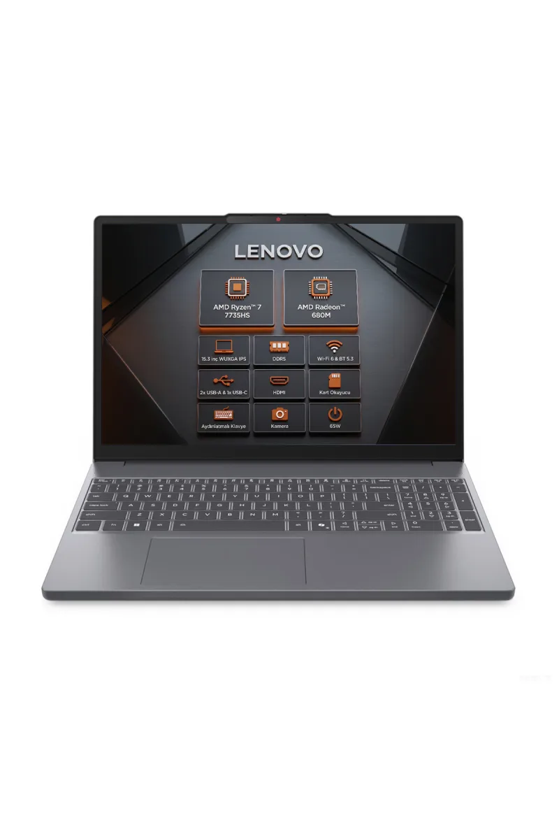 IdeaPad Slim 3 AMD Ryzen 7 7735HS 40GB 512GB SSD 15.3" WUXGA W11P Laptop 83K70098TR 009