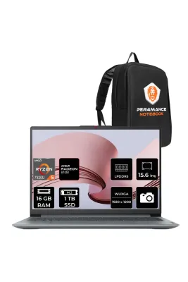 Ideapad Slim 3 Ryzen 5 7520U 16GB RAM 1TB SSD 15.6" FHD FreeDOS 82XQ00SFTXP303 Notebook + Per4 Çanta