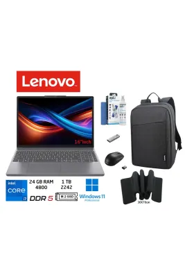 IdeaPad Slim3 IntelCore i7 13620H 24GB 1TB SSD 16" W11PRO 83K2001VTR DD ÇANTA+MOUSE+MousePad