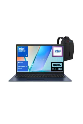 Vivobook 15 X1504VA Core 5 120U 8GB 512GB SSD W11H 15.6'' FHD Laptop - Webzone Çanta Wz1