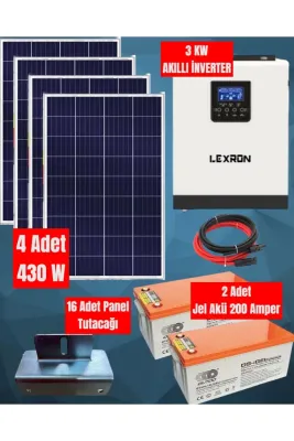 6 Kw Çamaşır Makinesi - Buzdolabı -tv - Aydınlatma Hazır Güneş Enerji Sistemi Paketi