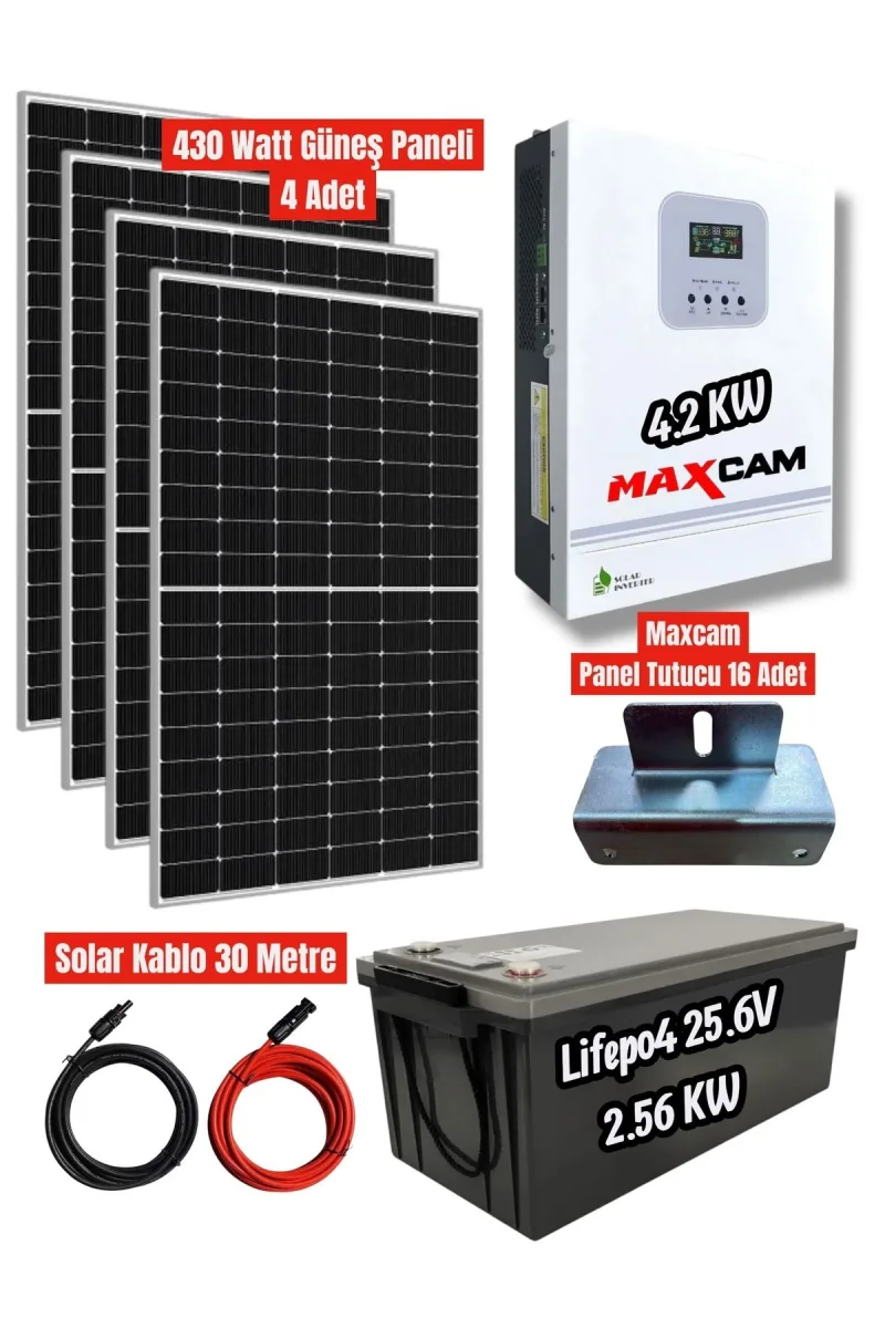7KW Bir Eve Yetecek Güneş Paneli Sistemi- Hazır Güneş Enerji Sistemi Paketi
