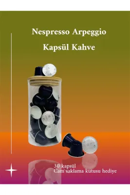 Arpeggio Kapsül Kahve 30 Adet + Cam Saklama Kavanozu Hediye