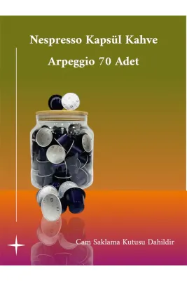 Arpeggio Kapsül Kahve 70 Adet + Cam Saklama Kavanozu Hediye