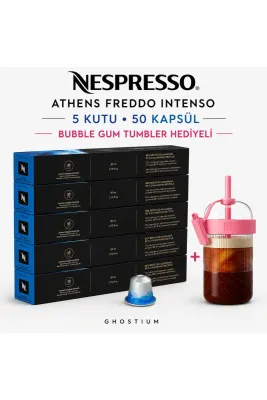 Athens Freddo Intenso 50 Kapsül + Bubble Gum Tumbler Hediyeli I Ghostium