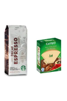 Caffe Decaf Espresso Roast Filtre Kahve 250gr + Kahve Filtre Kağıdı No 4/80li