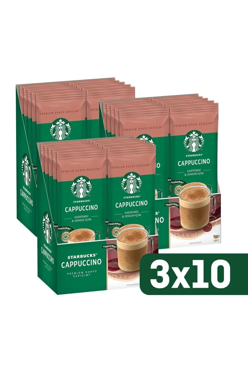 Cappuccino Premium Kahve Karışımı 3 x 10'lu Paket (10x18g)