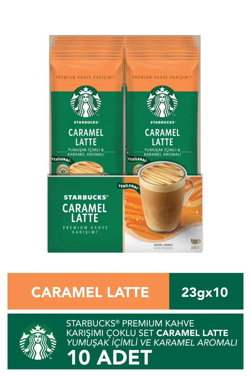Caramel Latte Premium Kahve Karışımı 23 Gr X 10 Paket