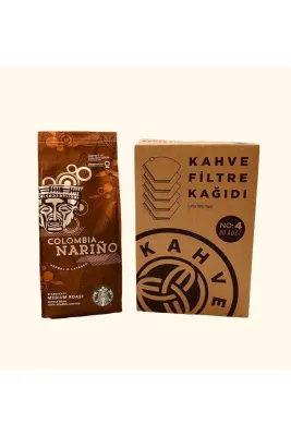 Colombia Öğütülmüş Filtre Kahve 250 Gr + Filtre Kahve Kağıdı 1x4 80li