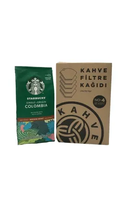 Colombia Origin Öğütülmüş Filtre Kahve 200 Gr + Filtre Kahve Kağıdı 1x4 80li