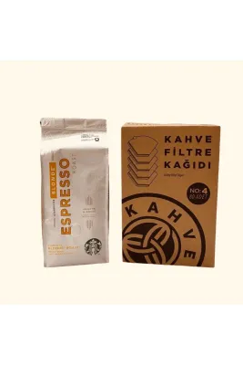 Espresso Blonde Roast Öğütülmüş Filtre Kahve 250 Gr + Filtre Kahve Kağıdı 1x4 80li