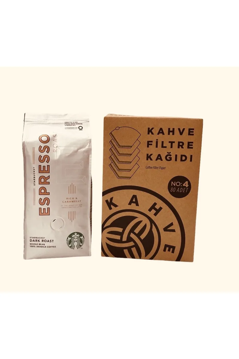 Espresso Roast Öğütülmüş Filtre Kahve 250 Gr + Filtre Kahve Kağıdı 1x4 80li