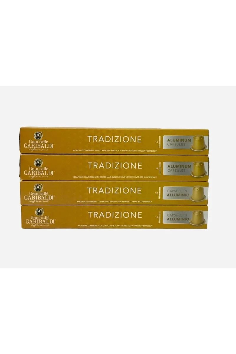 Gran Caffè Garibaldi Tradizione Uyumlu Kapsül Kahve 4lu Set 40 Kapsül ( %100 Arabica )