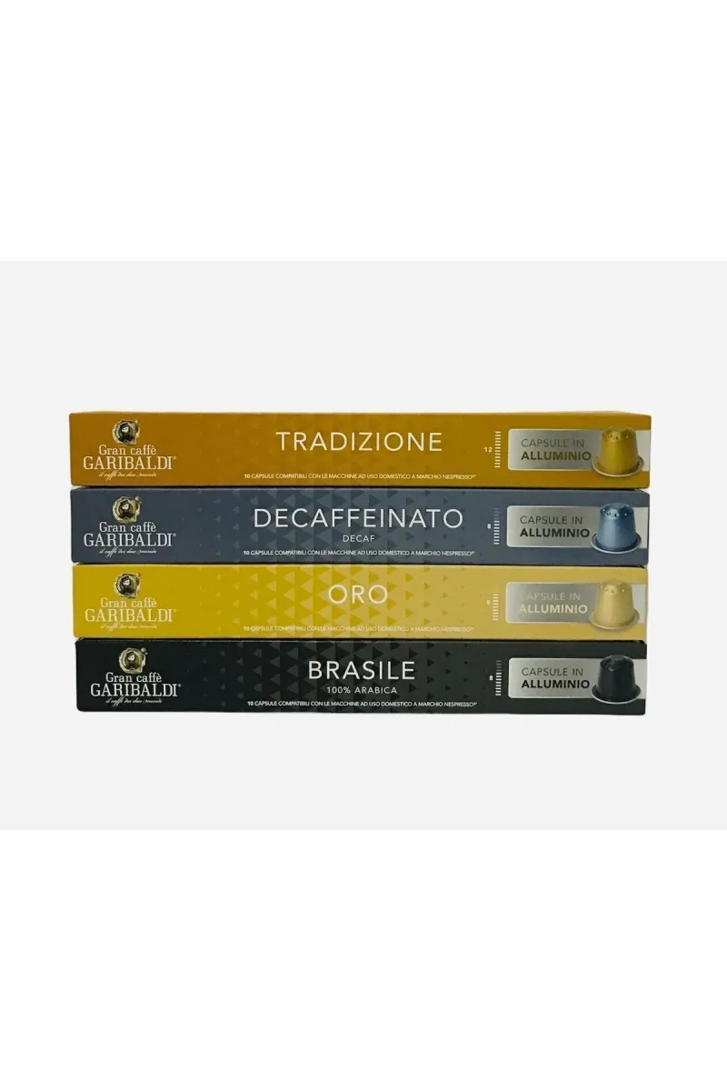 Gran Caffè Garibaldi Uyumlu Kapsül Kahve 4lu Set 40 Kapsül ( %100 Arabica )