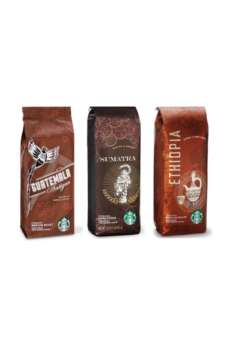 Guatemala Ethiopia Sumatra Filtre Kahve 3x250 gr 3 Paket Çekirdek