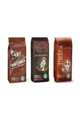 Guatemala Ethiopia Sumatra Filtre Kahve 3x250 gr 3 Paket Kahve Makinası İçin Çekilmiş