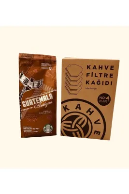 Guatemala Öğütülmüş Filtre Kahve 250 Gr + Filtre Kahve Kağıdı 1x4 80li