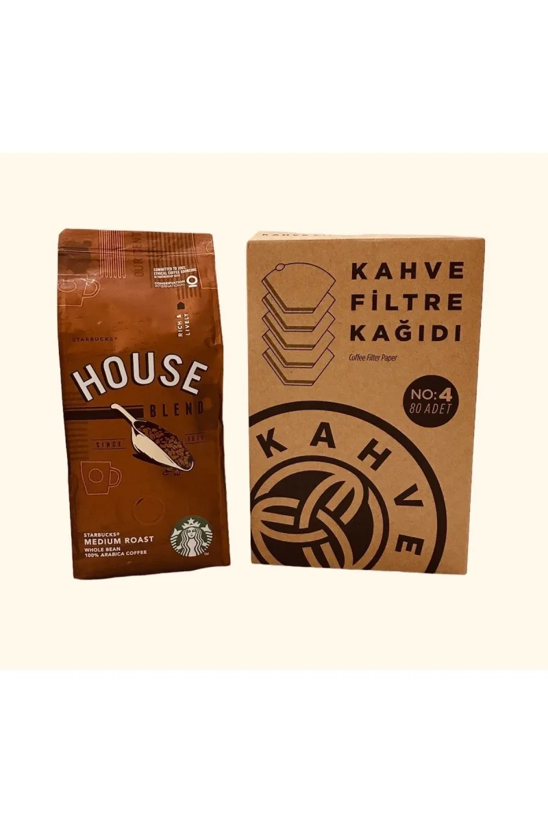 House Blend Öğütülmüş Filtre Kahve 250 Gr + Filtre Kahve Kağıdı 1x4 80li