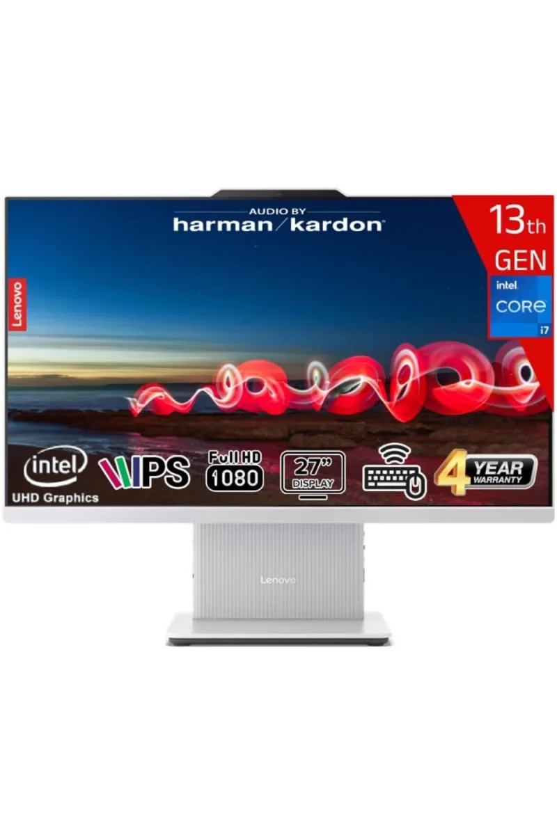 IdeaCentre 27IRH9 Intel Core i7-13620H 16GB 512GB 27 FHD FreeDos Beyaz All in One Bilgisayar
