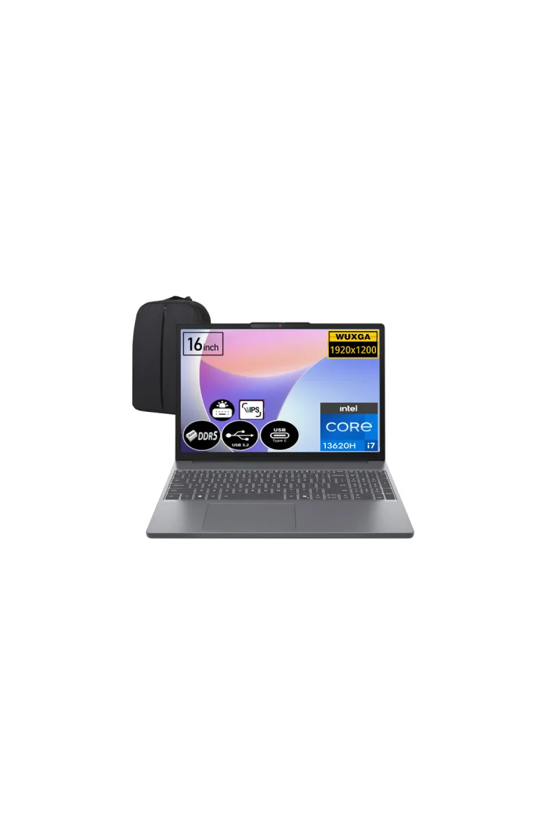 Ideapad Slim 3 i7-13620H 24 GB 512 GB SSD 16" Win11 Pro 83K2001WTREP1 + ElektroPasaj Çanta