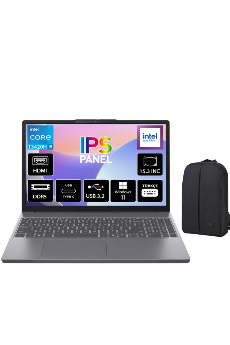 Ideapad Slim 3 Intel Core I5 13420H 24GB 512GB SSD Windows 11 Pro 15.3" IPS Notebook + Çanta