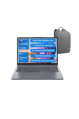 IP Slim 3 16IRH10 İ7 13620H 16GB 1TB SSD 16" Fhd W11 Laptop 83K2001VTR - Lenovo Çanta Wz7