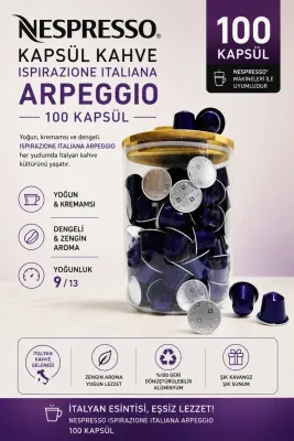 Kapsül Kahve Arpeggio 100 Kapsül + Kutu Hediyeli