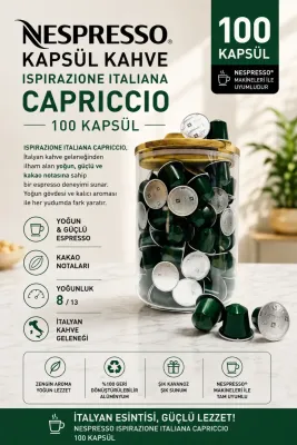 Kapsül Kahve Capriccio 100 Kapsül + Kutu Hediyeli