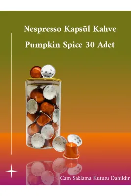 Kapsül Kahve Pumpkin Spice 30 Adet + Cam Saklama Kutusu