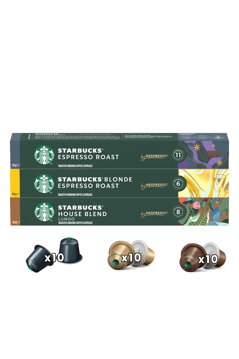 Kapsül Kahve Seti House Blend - Blonde Espresso - Dark Espresso 30 Kapsül Nespresso Uyumlu