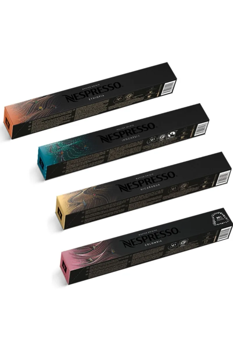 Master Origins Indonesia, Nicaragua, Ethiopia Ve Colombia Kapsül Kahve 10'lu (4'lü Set)