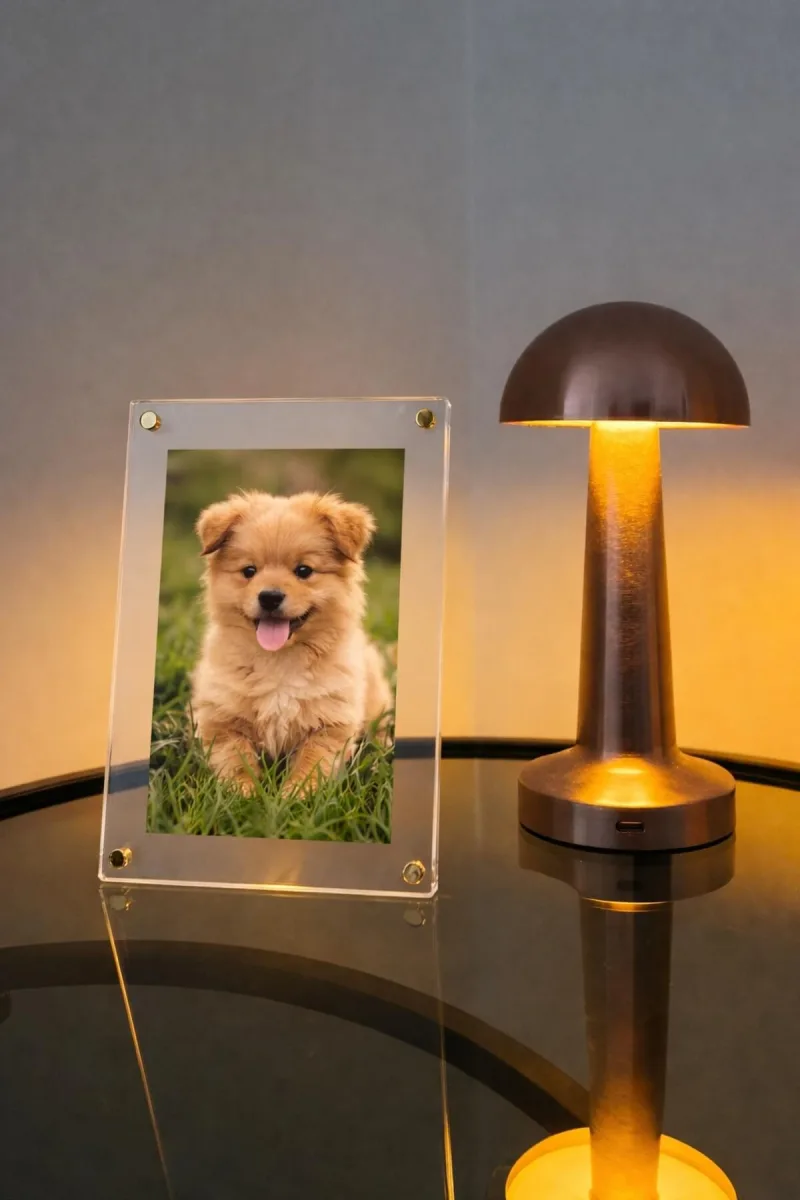Mıknatıslı Şeffaf Pleksi Fotoğraf Çerçevesi – Modern Dekoratif Tasarım