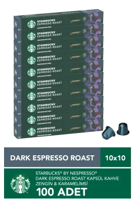 Nespresso Uyumlu Kapsül By Nespresso Dark Espresso Roast Kapsül Kahve 10 X 10 adet