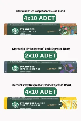 Nespresso Uyumlu Kapsül House Blend 40’lı, Dark Espresso 20’li, Blonde Espresso 40’lı Kapsül Kahve