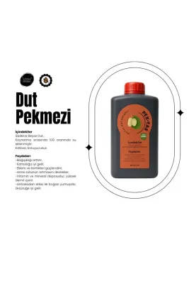 Organik Dut Pekmezi 1600gr (Katkısız-Koruycusuz)