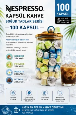 Over İce Yaz Kapsül Kahveleri 100 Adet + Kutu Hediyeli