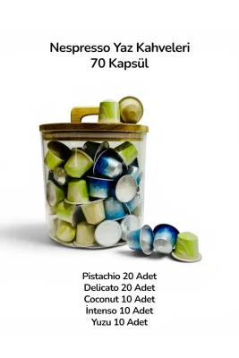 Over İce Yaz Kapsül Kahveleri 70 Adet + Cam Sakalama Kutusu Hediye