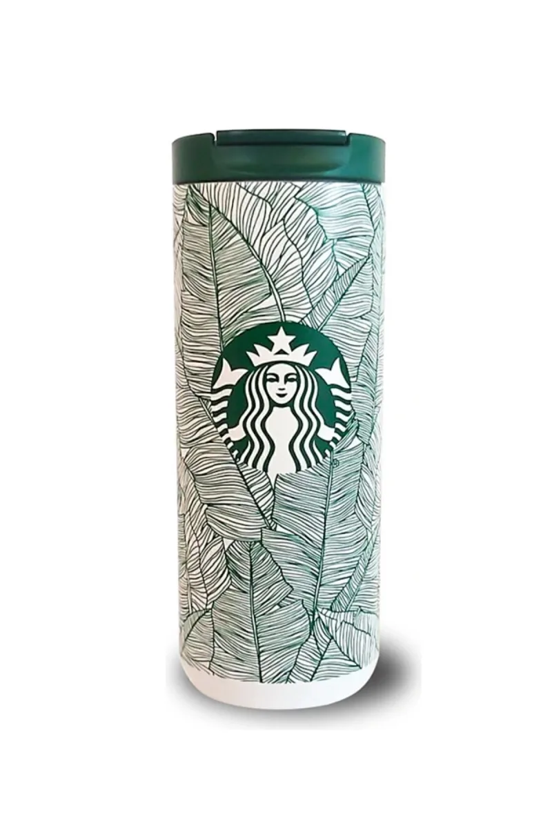 ® Paslanmaz Çelik Yaprak Desenli Termos 355 ml -