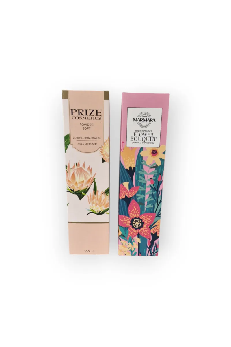 Powder Soft Çubuklu Oda Kokusu 100 ml & Marmara Flower Bouquet Çubuklu Oda Kokusu 100 ml